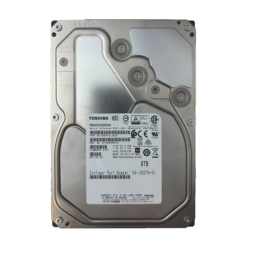 Toshiba 8TB 3.5” SAS HDD MG06SCA800A