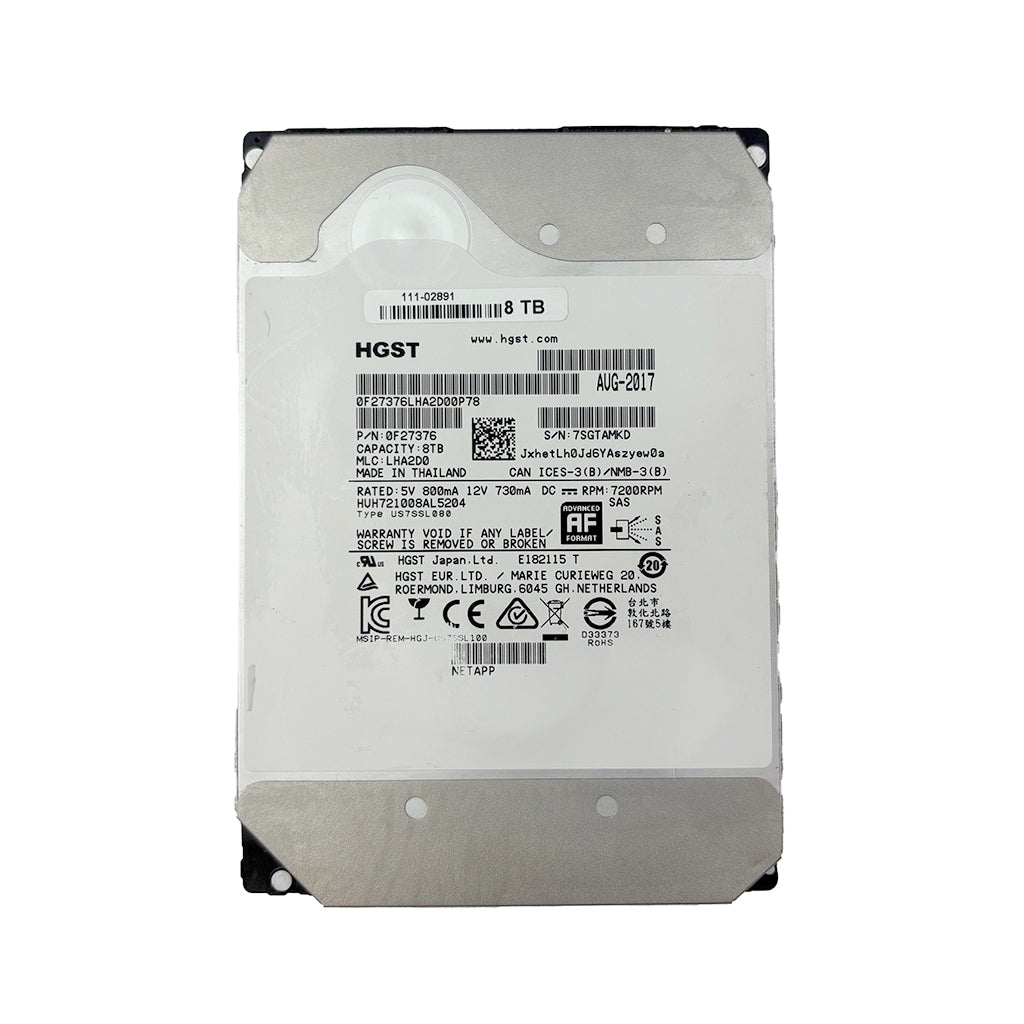 HGST 3.5” SAS HDD 8TB HUH721008AL5204
