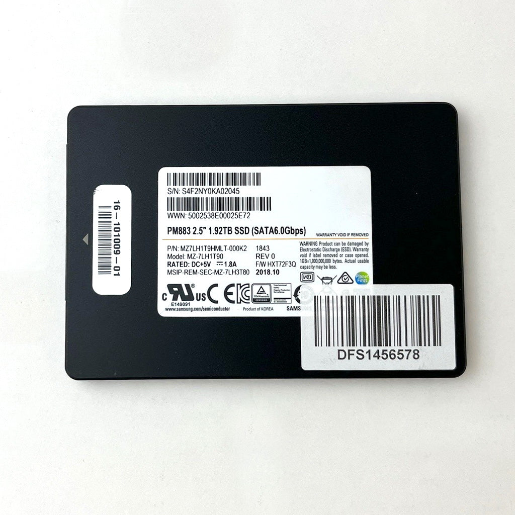Samsung 1.92TB 2.5" SSD	MZ-7LH1T90