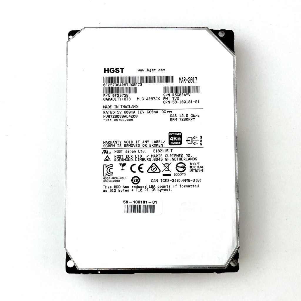 HGST 3.5" SAS 8TB HUH728080AL4200