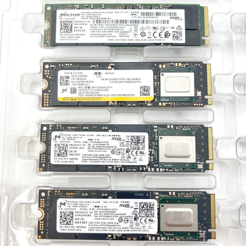 Job Lot x 24 Micron 512GB M.2 2280 NVMe