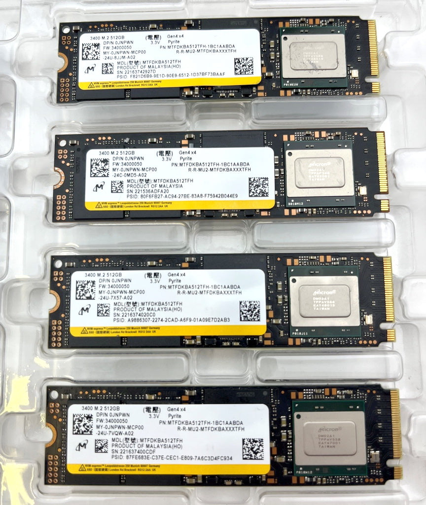 Job Lot x 24 Micron 512GB M.2 2280 NVMe