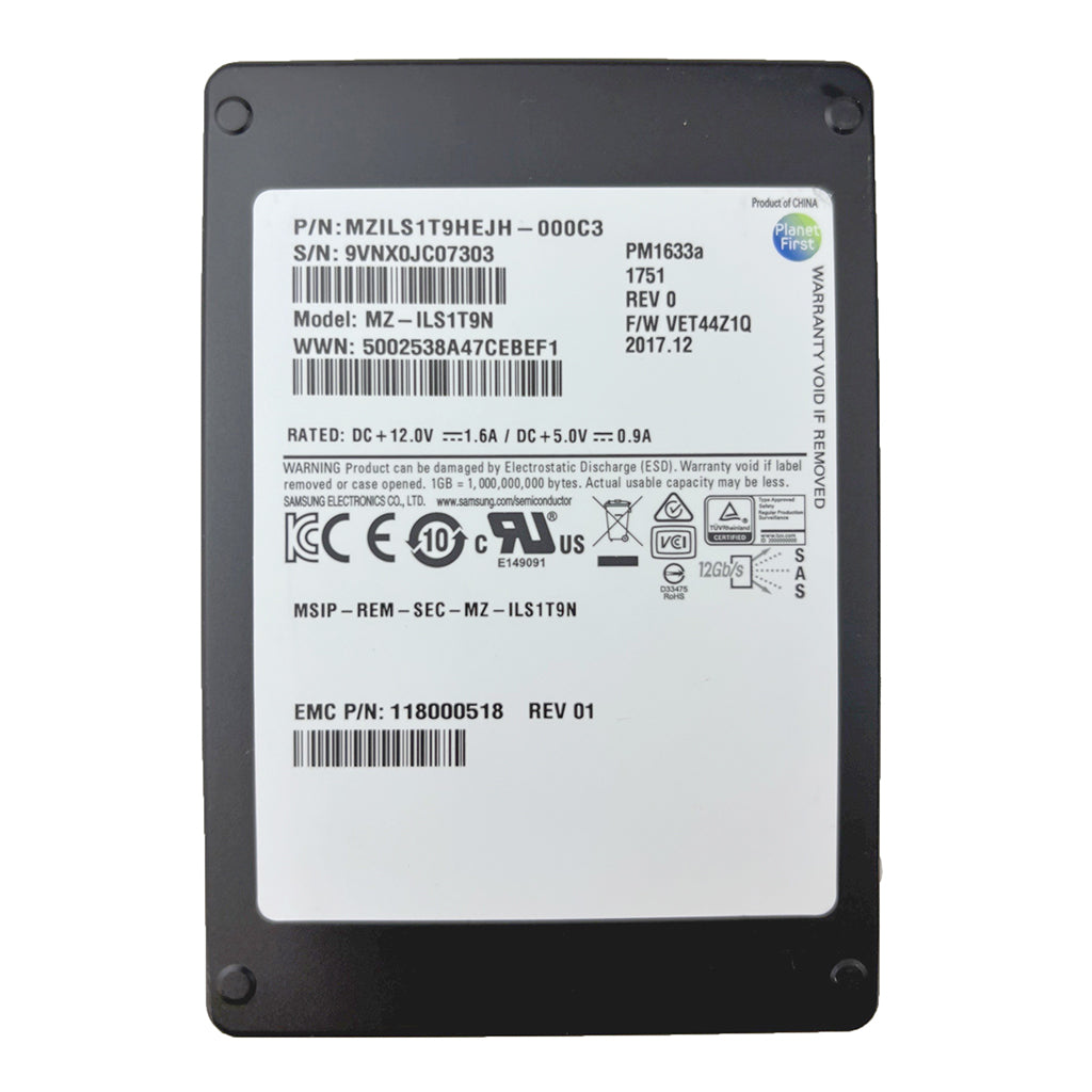 Samsung 1.9TB 2.5” SAS SSD MZ-ILS1T9N