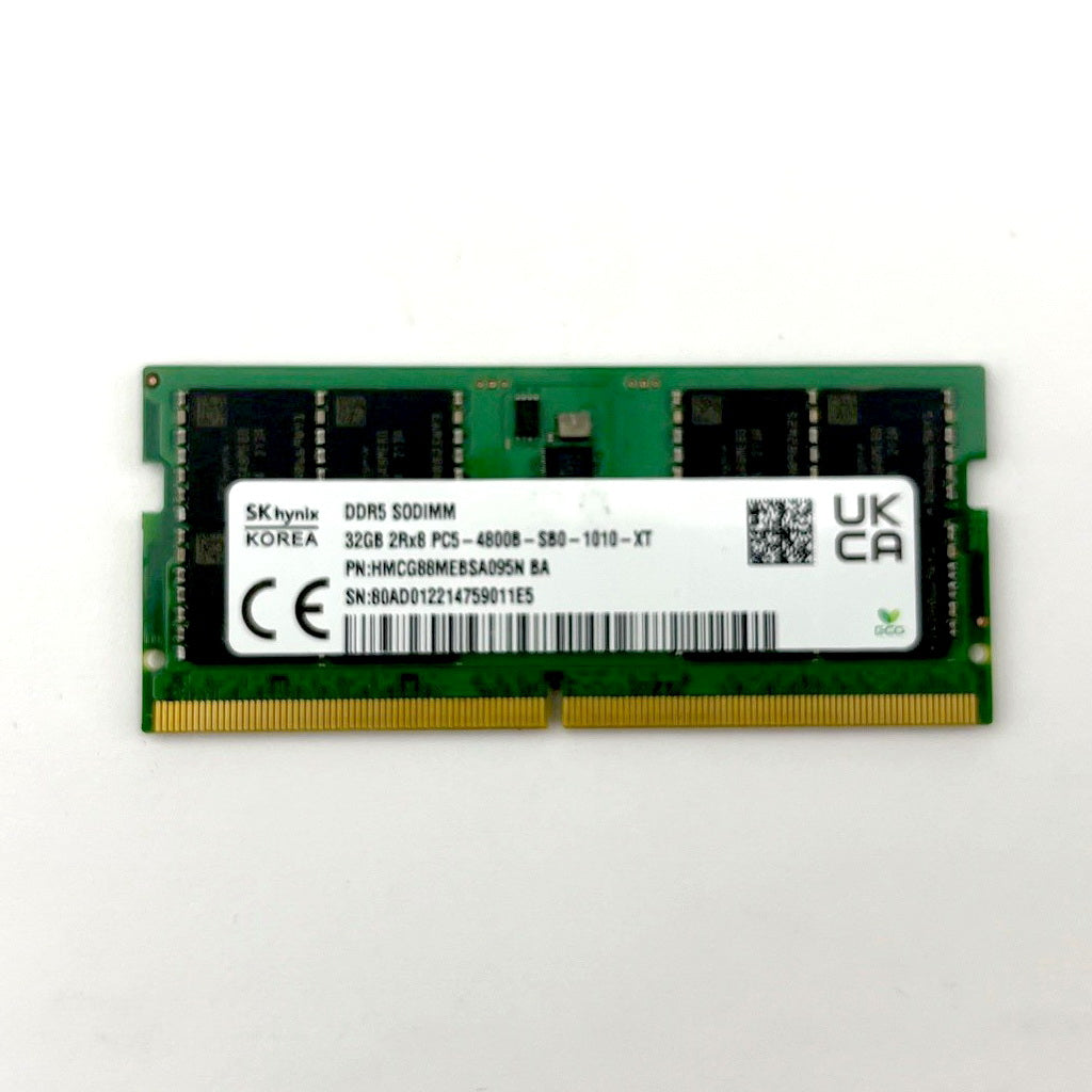 SK Hynix 32GB 2Rx8 PC5-4800B DDR5 SODIMM, (Platinum Grade)